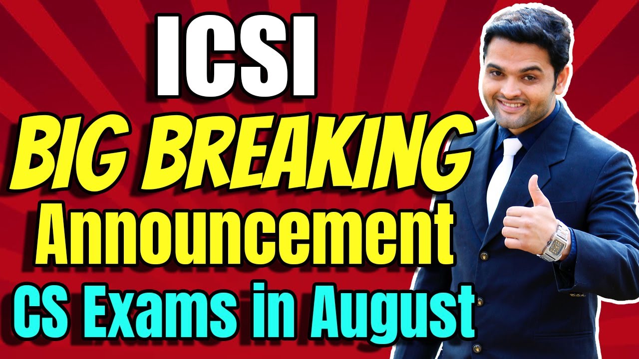 ICSI Big Breaking Announcement | NEW Exam Dates | No Opt Out Facility