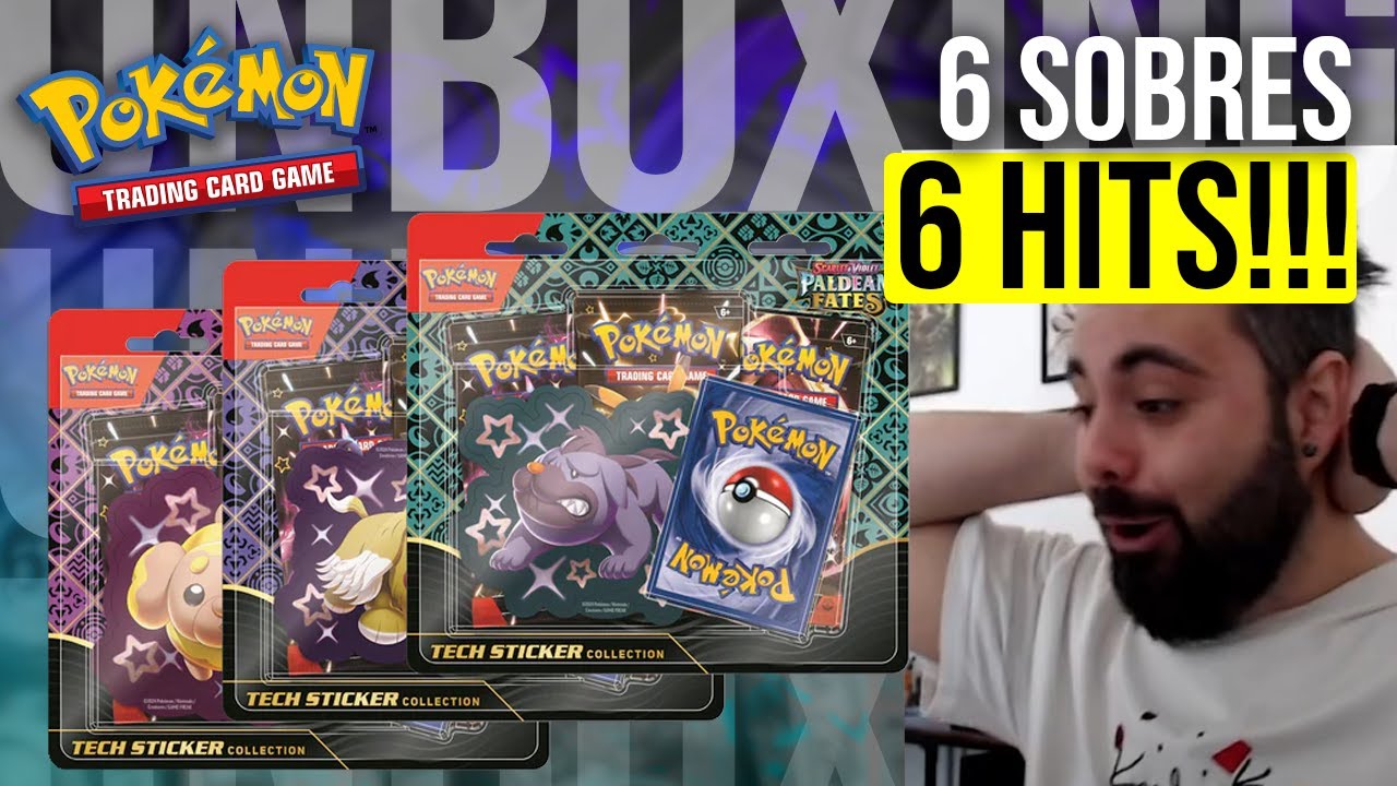 🔥 6 HITS en 6 SOBRES 🔥 Las Sticker Tech Collection de Paldean Fates vienen cargadas | Pokemon