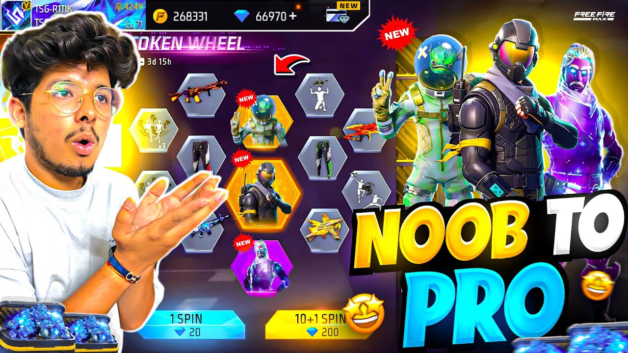 Free Fire Noob To Ultra Pro Max In 15 Mins 😱I Bought Everything From Store😍 -Garena Free Fire