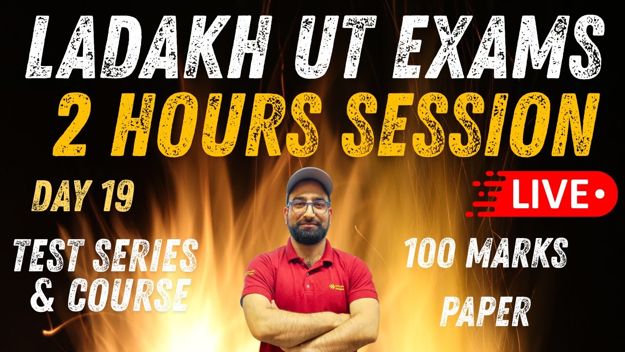 DAY 19 | PAPER 19 | 20 DAYS LIVE || LADAKH SPECIAL || SYEDZADA SIR   @ApniJobsAcademyCompetitiveexam