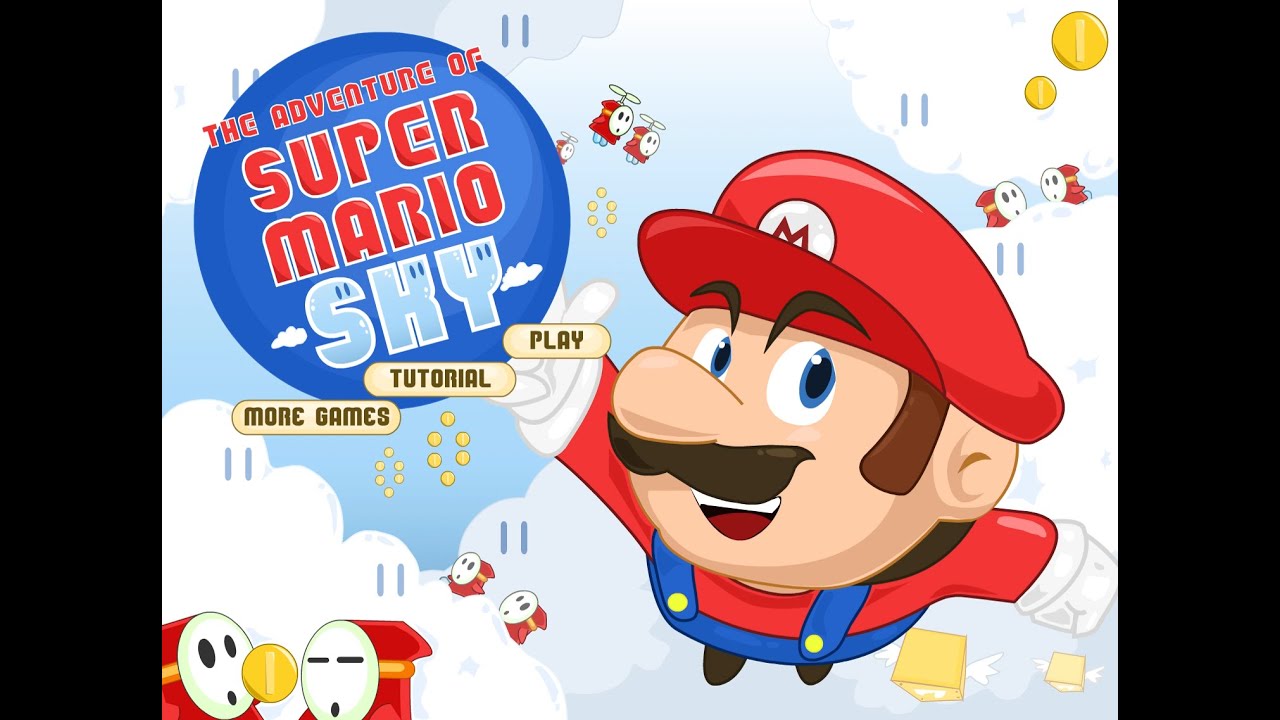 The Adventure of Super Mario Sky (Flash Game) Complete Walkthrough in 2024!