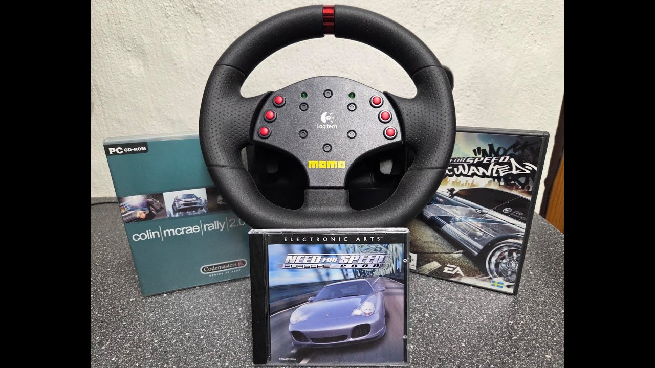 Logitech Momo Racing from 2002 in Colin McRae Rally 2, NFS Porsche, NFS MW and 18 WoS Hard truck.