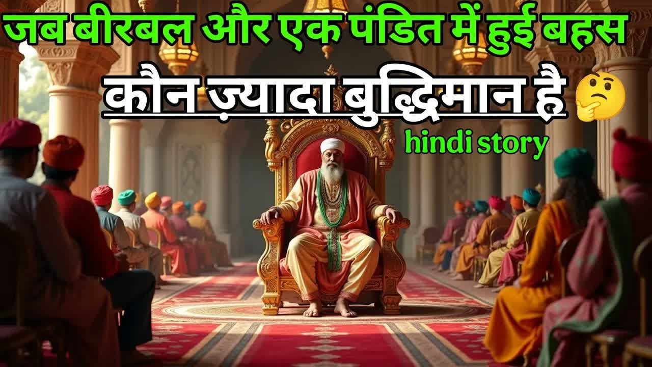 जब बीरबल और एक पंडित में हुई बहस कौन ज्यादा बुद्धिमान है ｜ akbar birbal ki kahani ｜ majedar story ｜.
