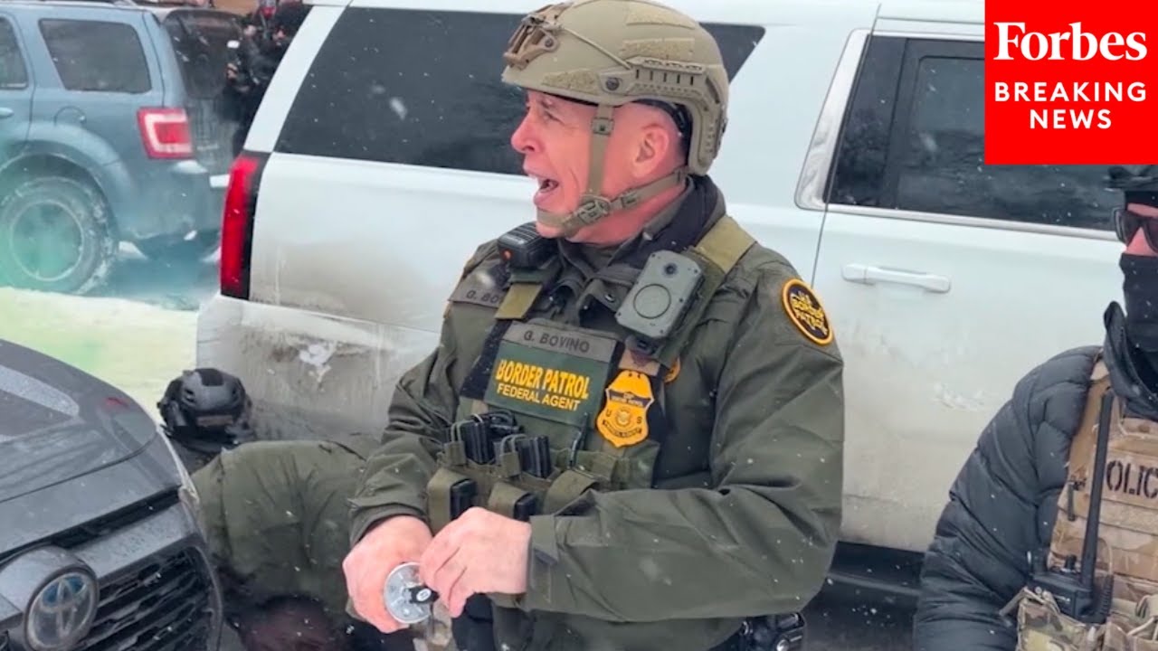 CBP Chief Gregory Bovino Throws Tear Gas At Protesters During ICE Clash In Minneapolis