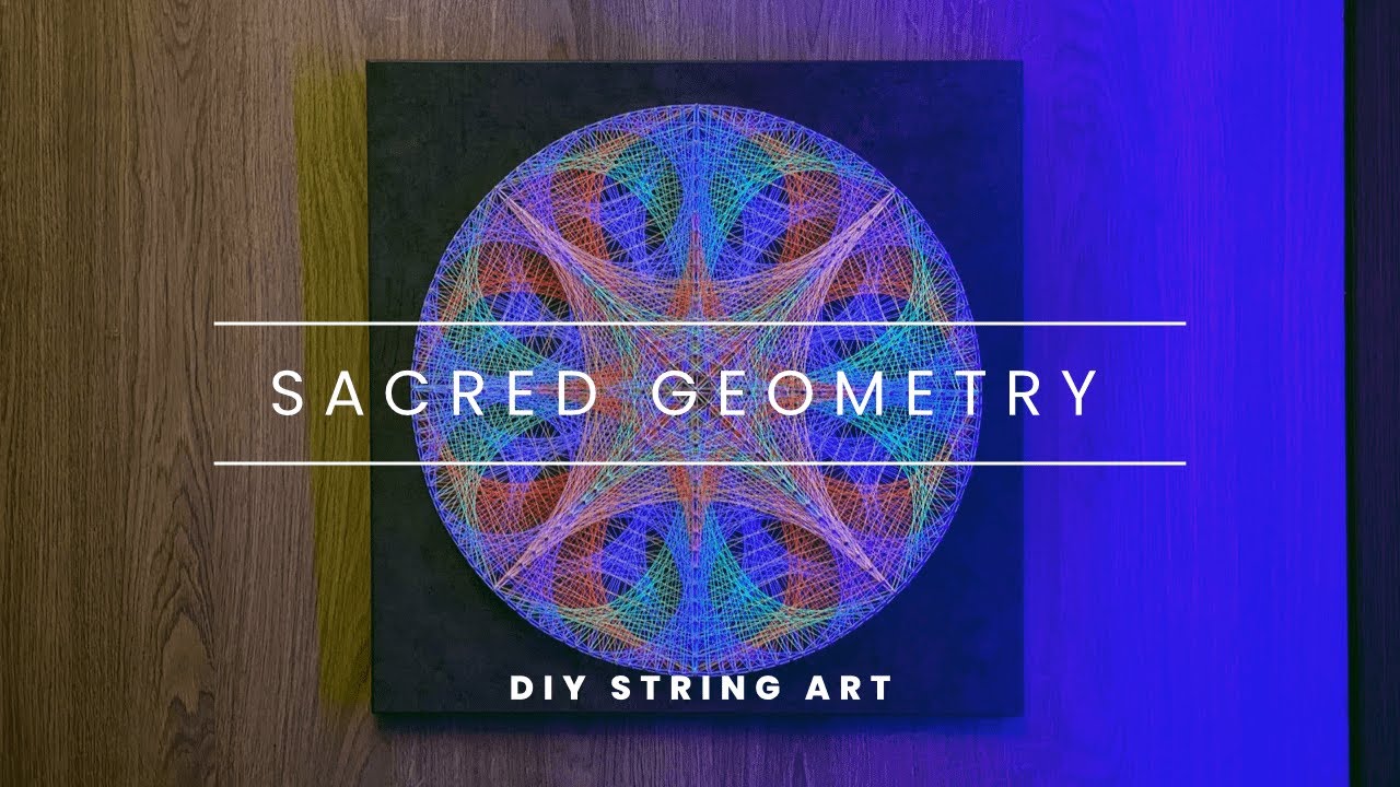 DIY Sacred geometry art | The basis of angles in String art | | Geometric art of nails and threads