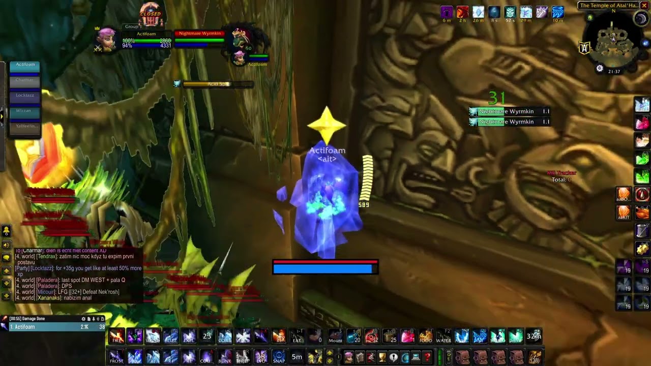 8min solo Sunken Temple boost pull - Level 54-60 - ST Gnome Mage AoE Leveling #wowclassic #wowtbc