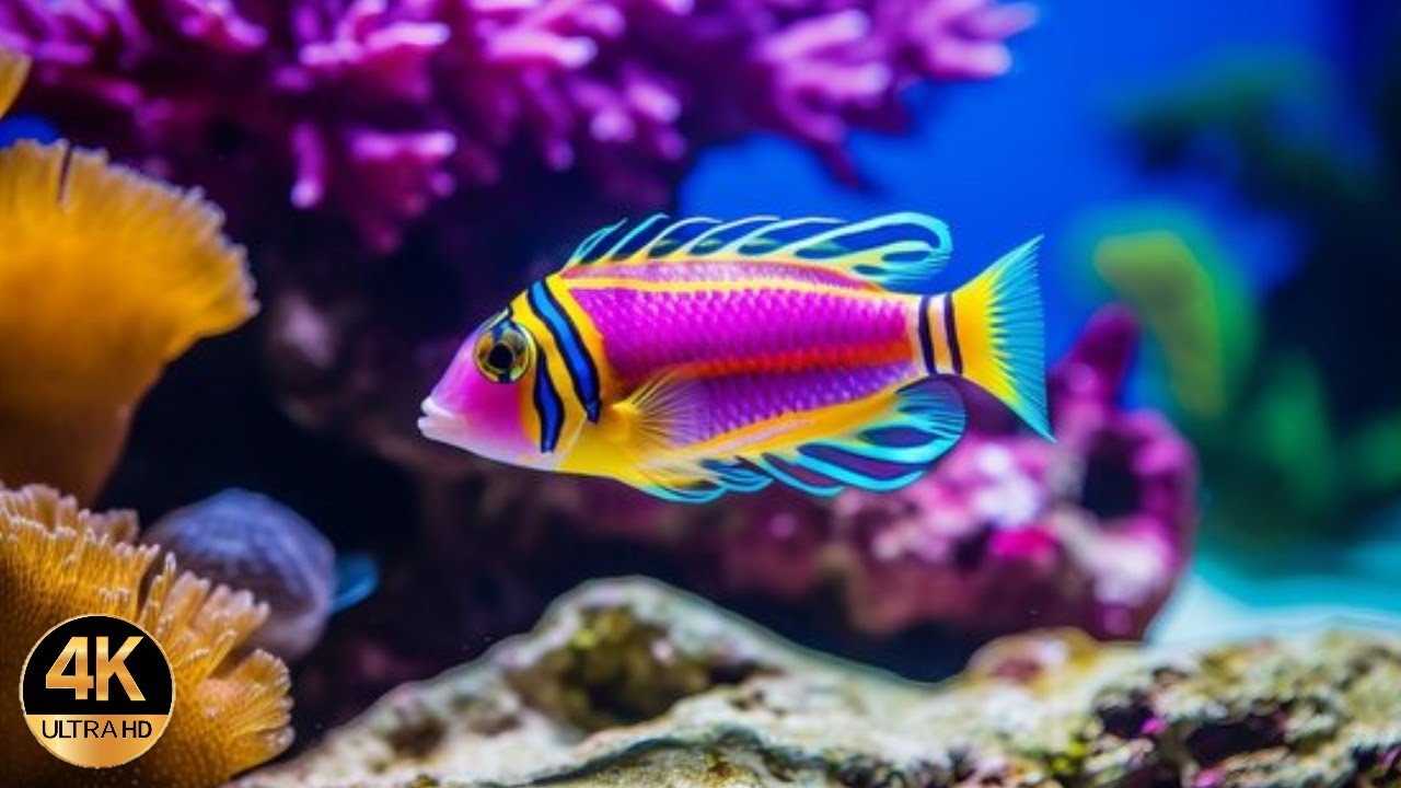 Relaxing Ocean Piano Music for Deep Sleep and Meditation with Underwater Nature Visuals 🐠