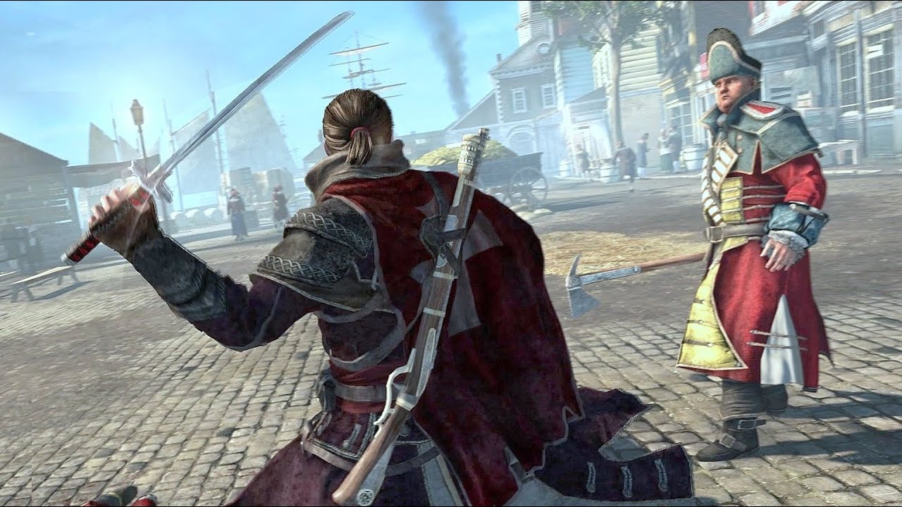 Assassin's Creed Rogue Katana & Rope Dart Combat in New York & Harpooning in North Atlantic