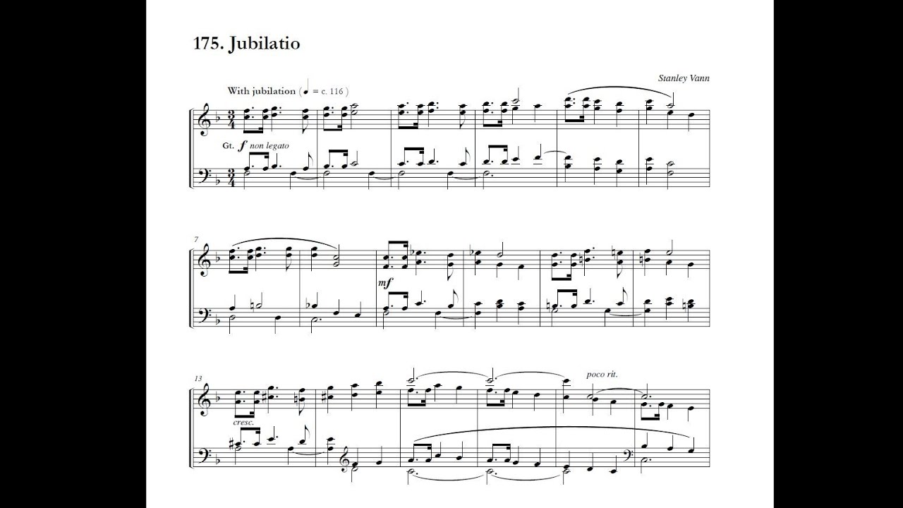 Stanley Vann: Jubilatio