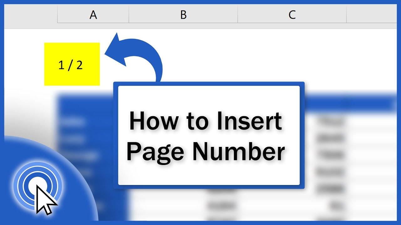 How to Insert Page Numbers in Excel (in the Header or Footer)