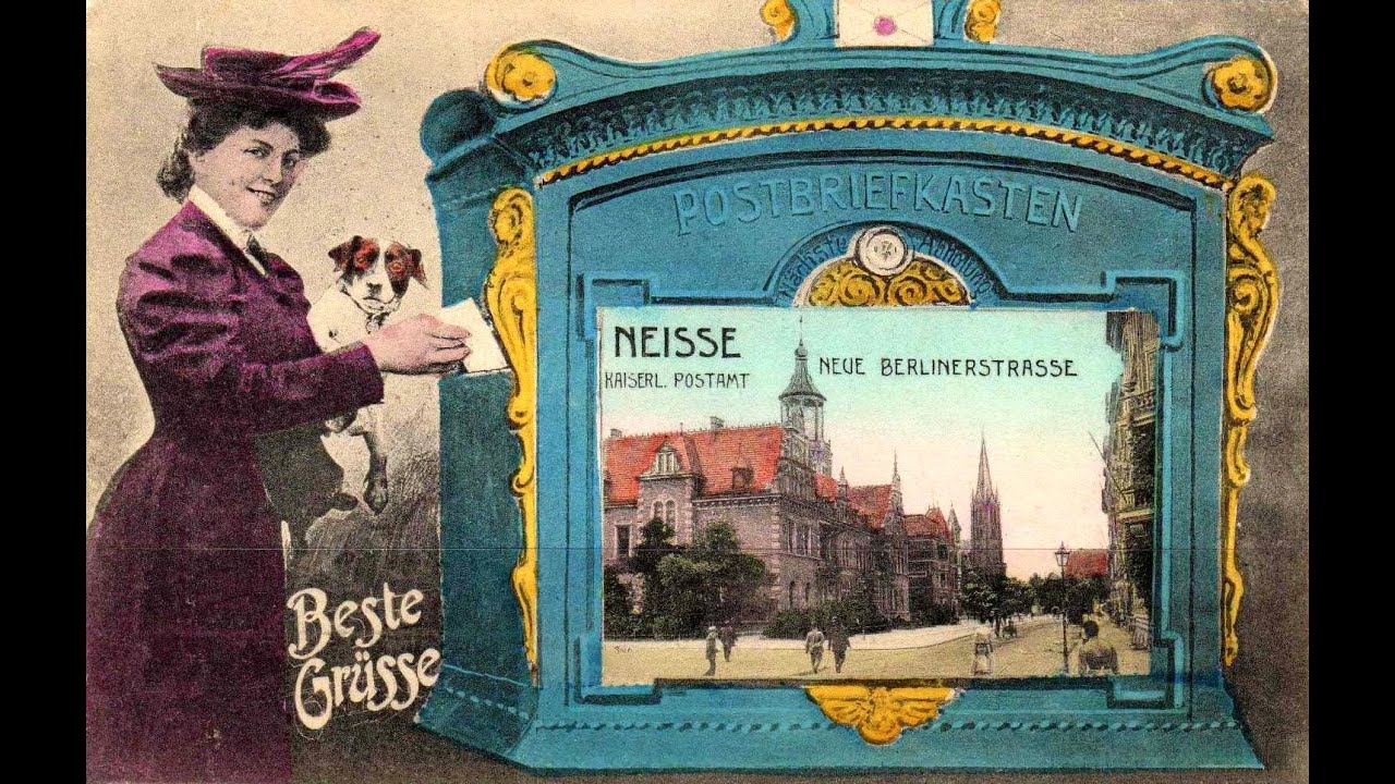 Dawna Nysa -(Neisse ) w animowanych poczt&oacute;wkach | Niezwykła podr&oacute;ż w czasie 1900/1940r.