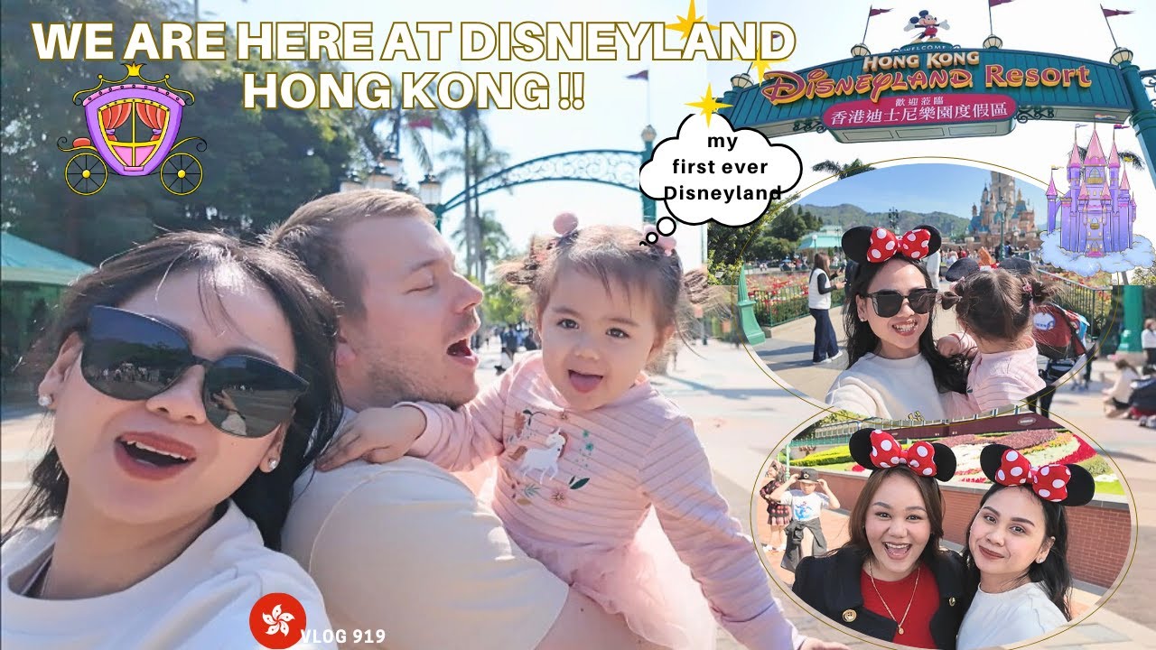OUR FIRST DISNEYLAND IN HONG KONG KASAMA AMING BABY GIRL TATIANA 🏰
