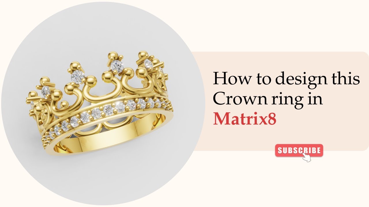 How to Design a Crown Ring in 3D | Jewelry Design Tutorial 
