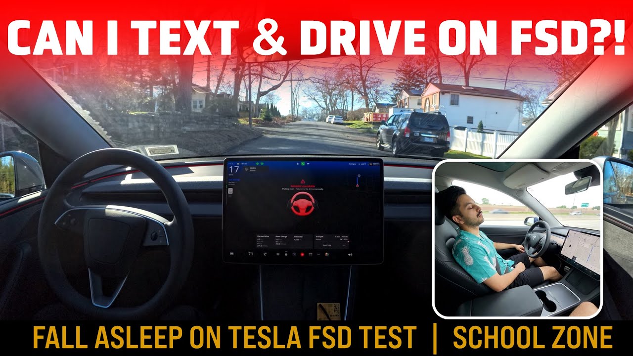What Happens If I Use My Phone on Tesla FSD 14.2.1?! Will It Crash?