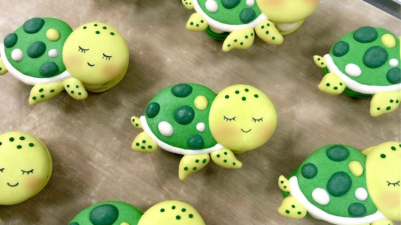 The cutest turtles you've ever seen! #macarons [SUGAR BEAN]