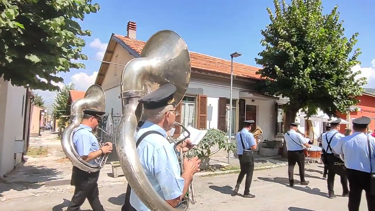 Marcia Santa Cecilia Banda di Ailano 16/8/23 Collelongo Processione di San Rocco