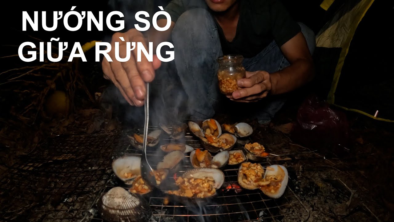 Một Đêm Cắm Trại Sâu Trong Rừng | Làm Bếp Đất, Nướng Sò Lông & Gặp Con Rít
