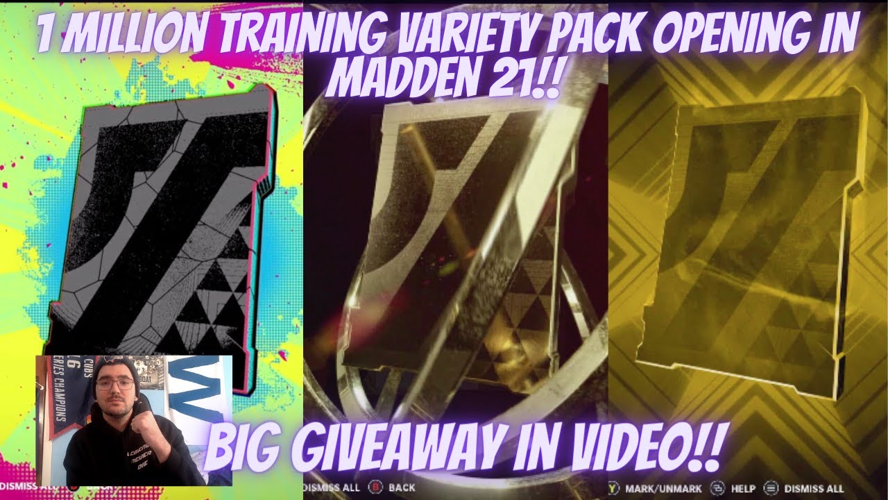 1 MILLION TRAINING VARIETY PACK OPENING IN MADDEN 21 WITH *MULTIPLE LTD PULLS*!! BIG GIVEAWAY TOO!!