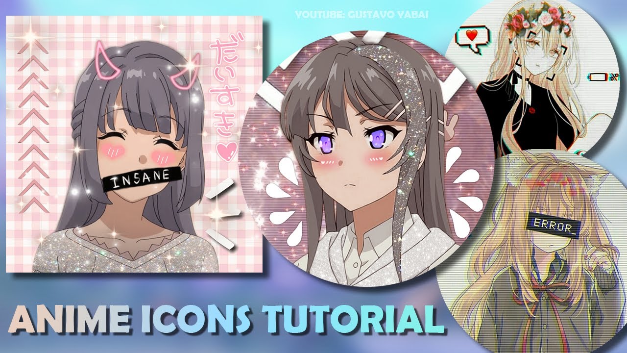 How To Make Anime Icons | Step by step tutorial on PicsArt app | Glitter, Sparkles, Glow