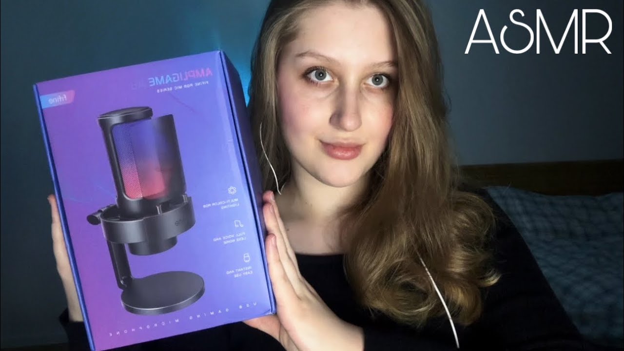 ASMR💘обзор и тест FIFINE Ampligame A8🎤  *звуки рта, таппинг, неразборчивый шёпот*