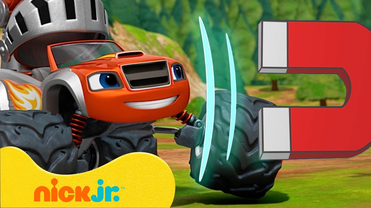 Blaze e le Mega Macchine | Blaze usa il potere del MAGNETE sulle sue ruote! 🧲  | Nick Jr. Italia