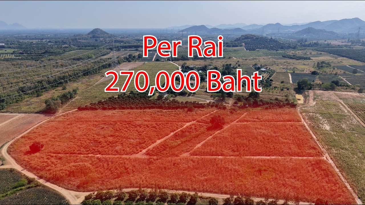 Pranburi Land for Sale | 20 Rai with Chanote at 270,000 THB per Rai | Rare Value Opportunity