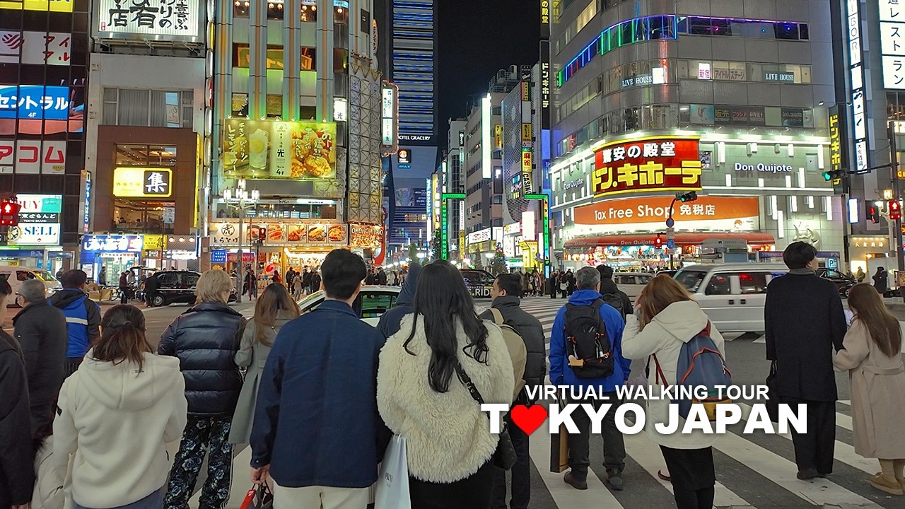[Full Version] Tokyo Japan, Walking Tour Shinjuku, Kabukicho, Shibuya, Miyashita & Shibuya Station