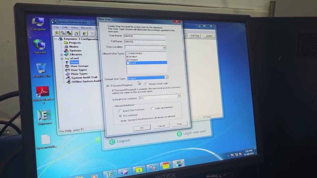 how to create user in empower 3#empower3#waters#hplc 