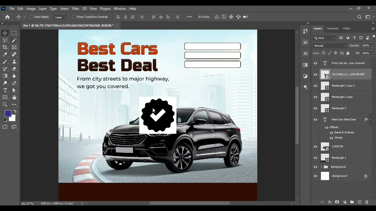 Social media design on Photoshop 