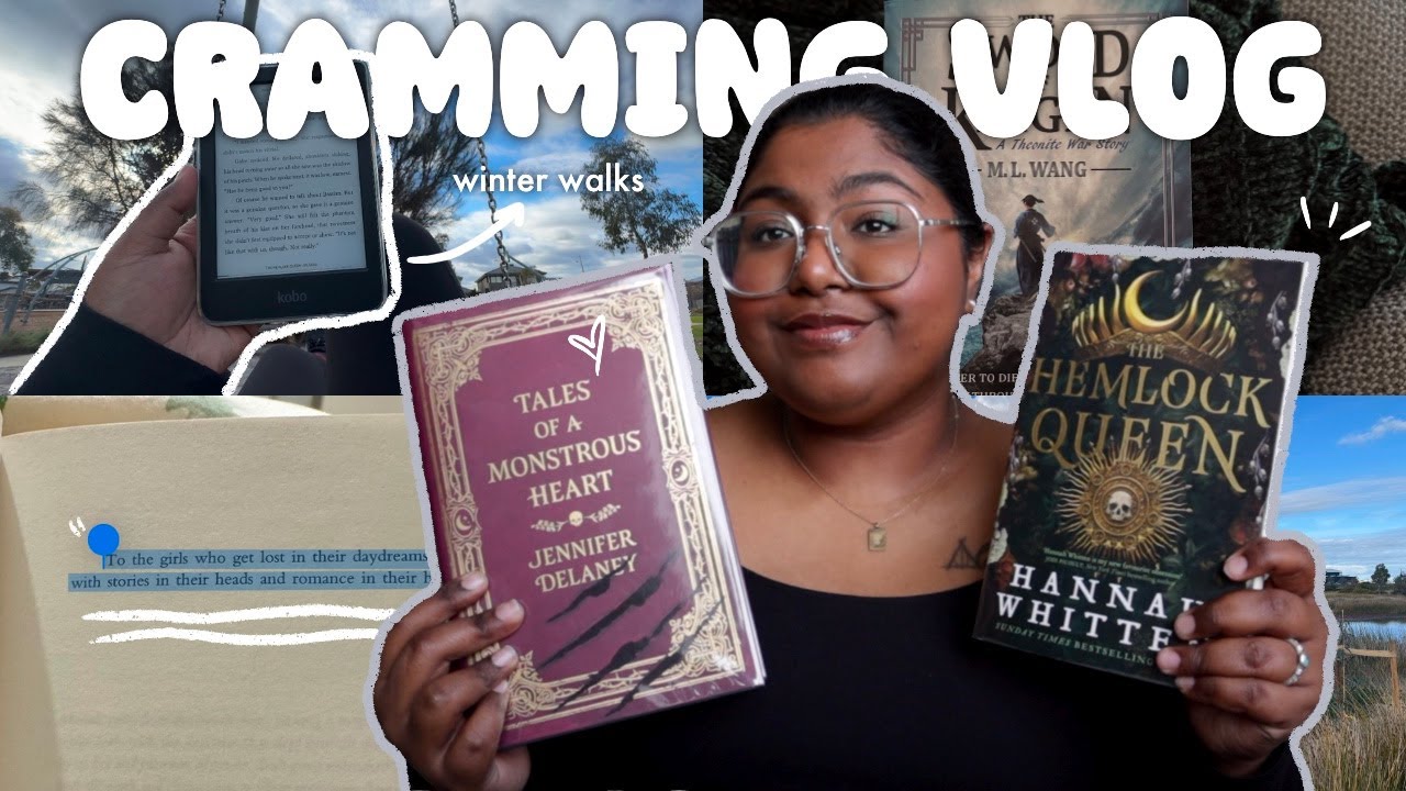 trying to read 3 books in a week 😮‍💨 | cramming(ish) reading vlog