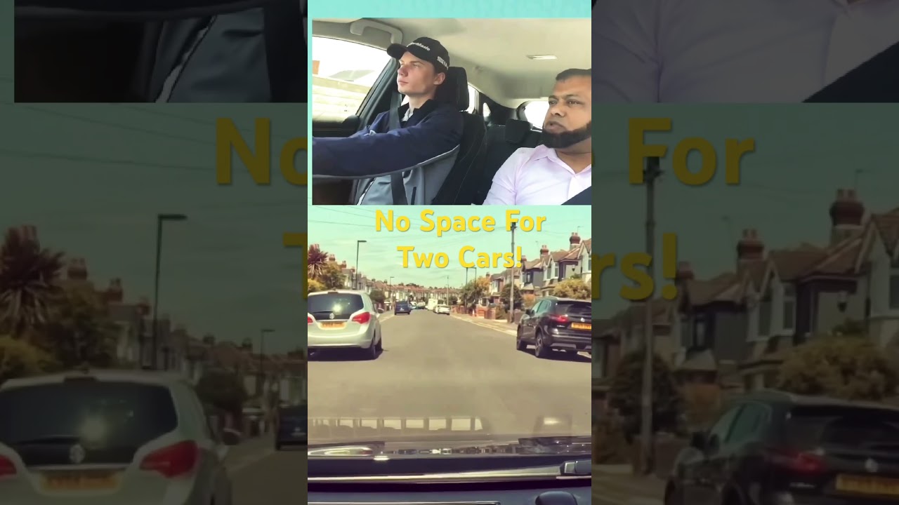 NO SPACE FOR TWO CARS | Road With Parked Cars, Where Should Your Driving Position Be!
