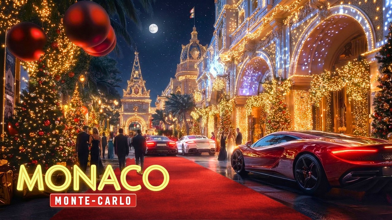 🎄 Самое роскошное Рождество в мире? Ночной тур по Монако Монте-Карло 2025! 😍