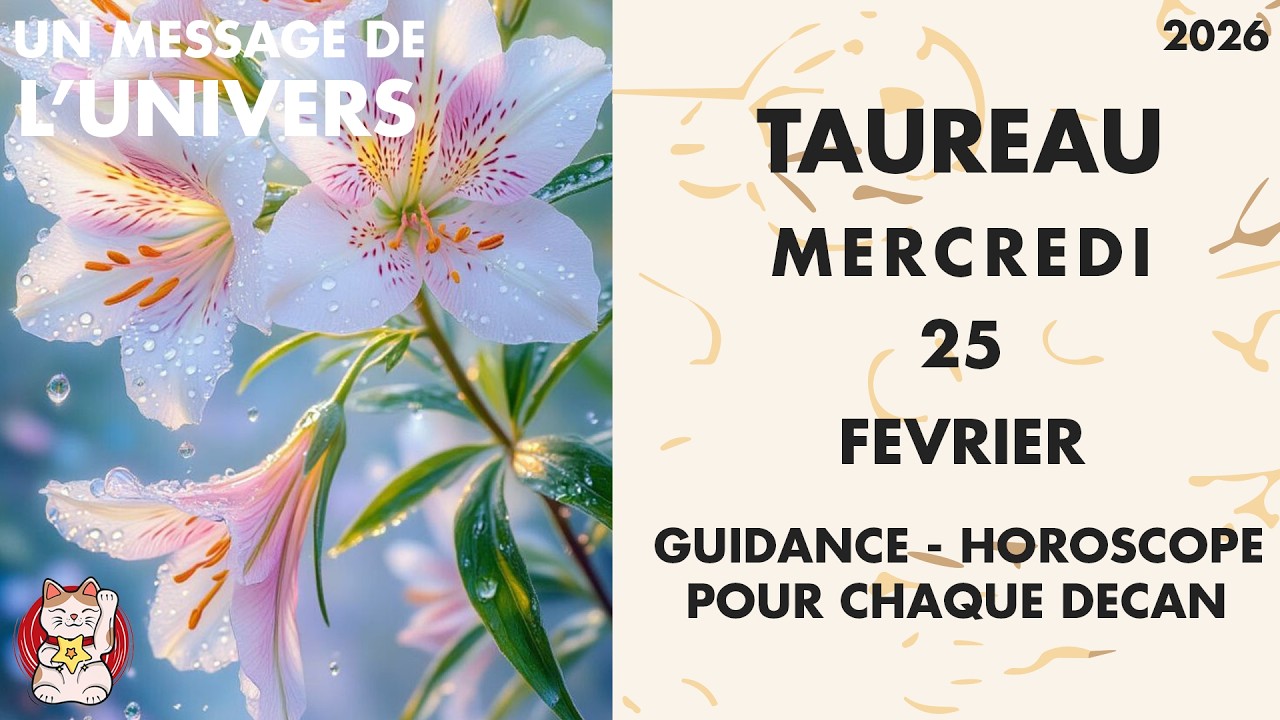 TAUREAU MERCREDI 25 FEVRIER Une décision ouvre une opportunité