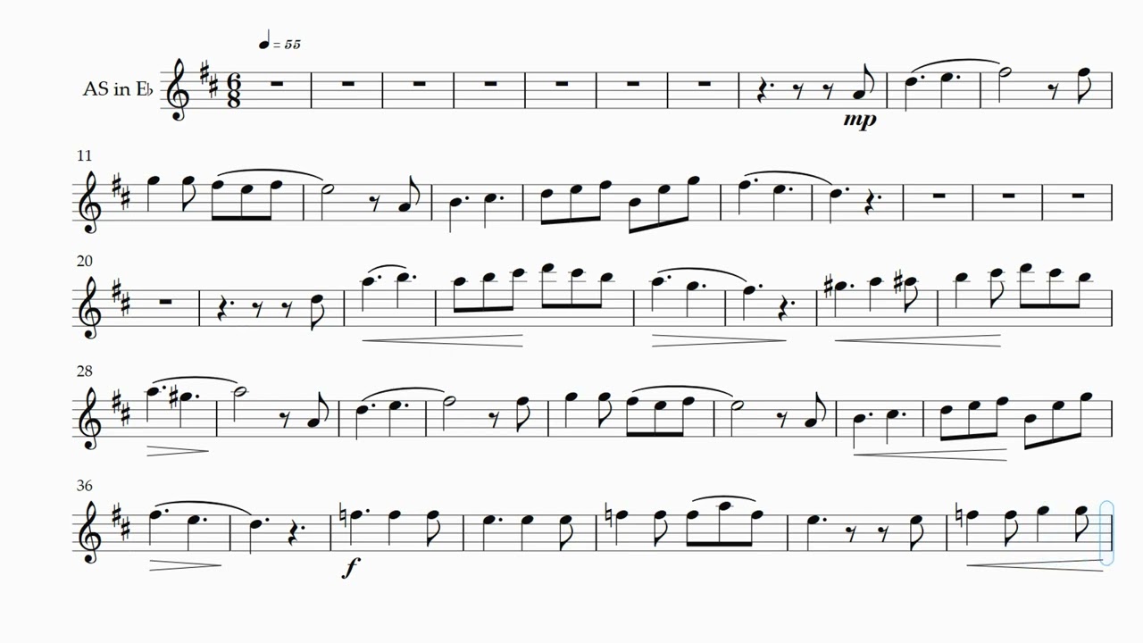 Plaisir D'amour(사랑의 기쁨) Alto Saxophone Sheet Music(연주 영상 악보)