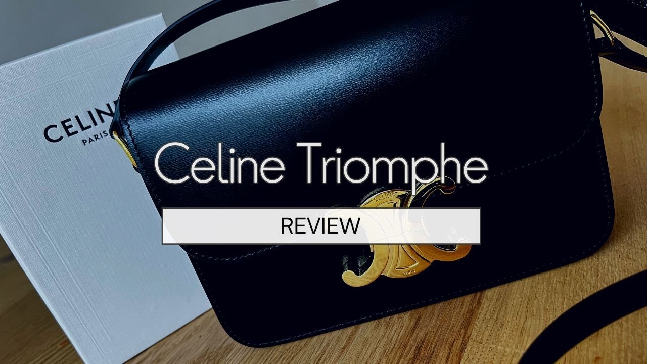 CELINE TEEN TRIOMPHE BAG REVIEW & CARD HOLDER UNBOXING | IS IT WORTH IT?  👜✨