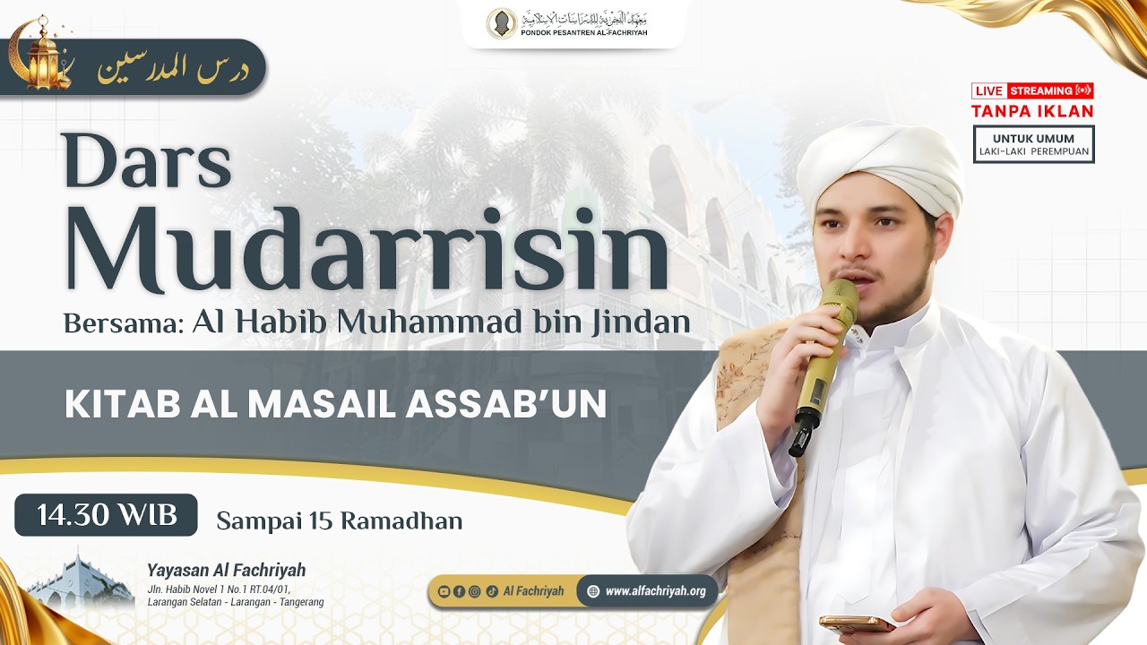 🔴DARS MUDARISIN bersama Al Habib Muhammad bin Jindan #5 | Selasa, 24 Februari 2026