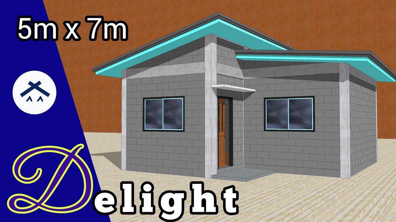 Small House Design (6x7 Meters) with 2 bedroom