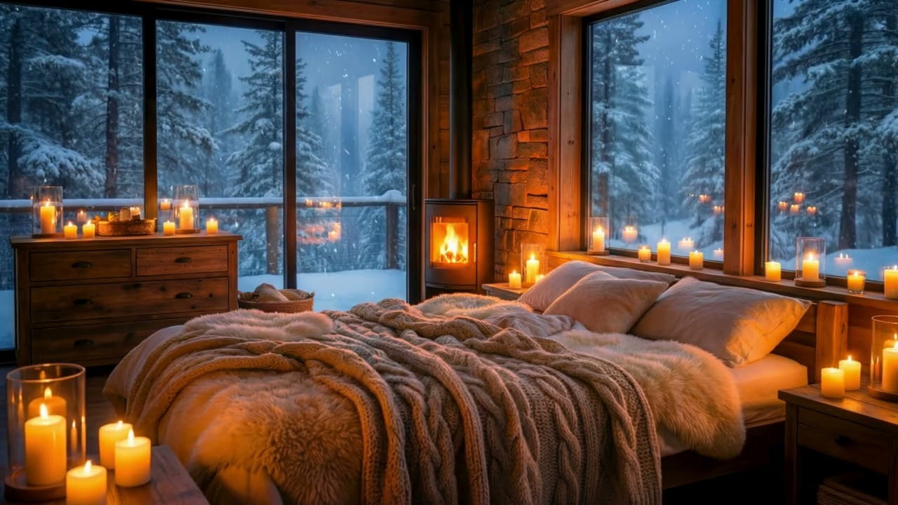 Relaxing Snowy Evening in Finland❄️🔥