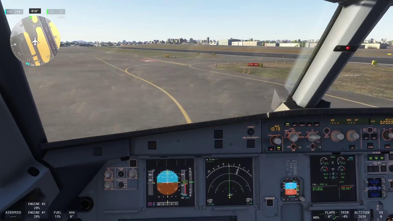 Flight Simulator PS5 voo de Natal a São Paulo Congonhas A320N
