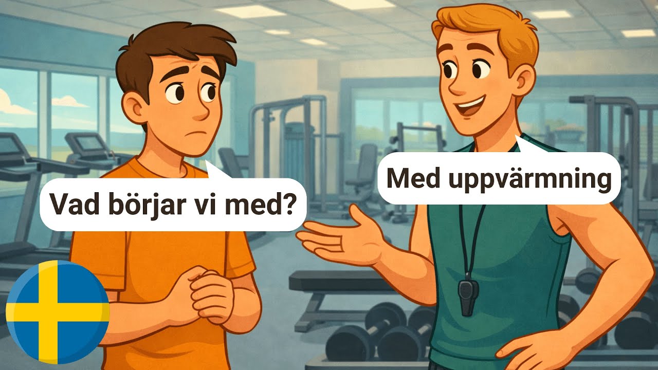 Simple Swedish Conversations for Beginners (With Subtitles) | A1-A2 | Everyday Fitness Dialogues
