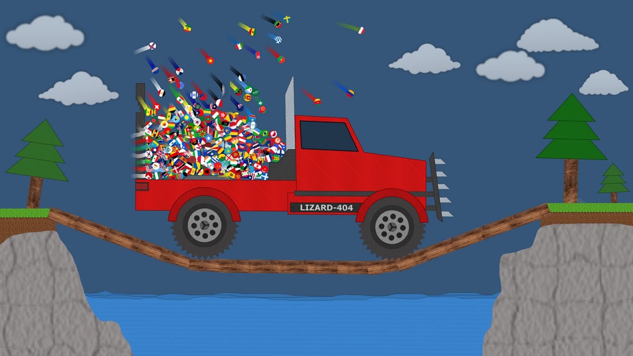 Stay on the Truck #02 - Marble Race in Algodoo