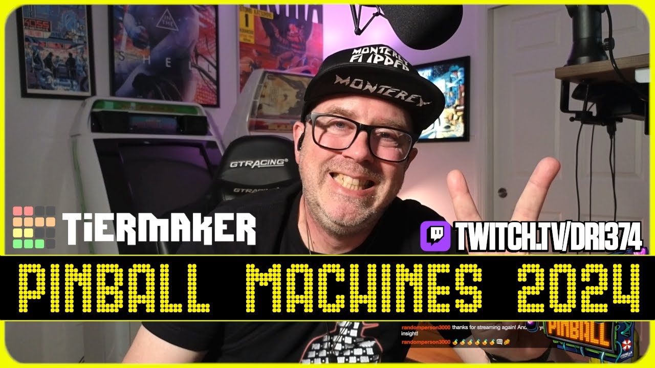 Tiermaker: Pinball Machines Produced in 2024. Streamed from Raccoon City Arcade.