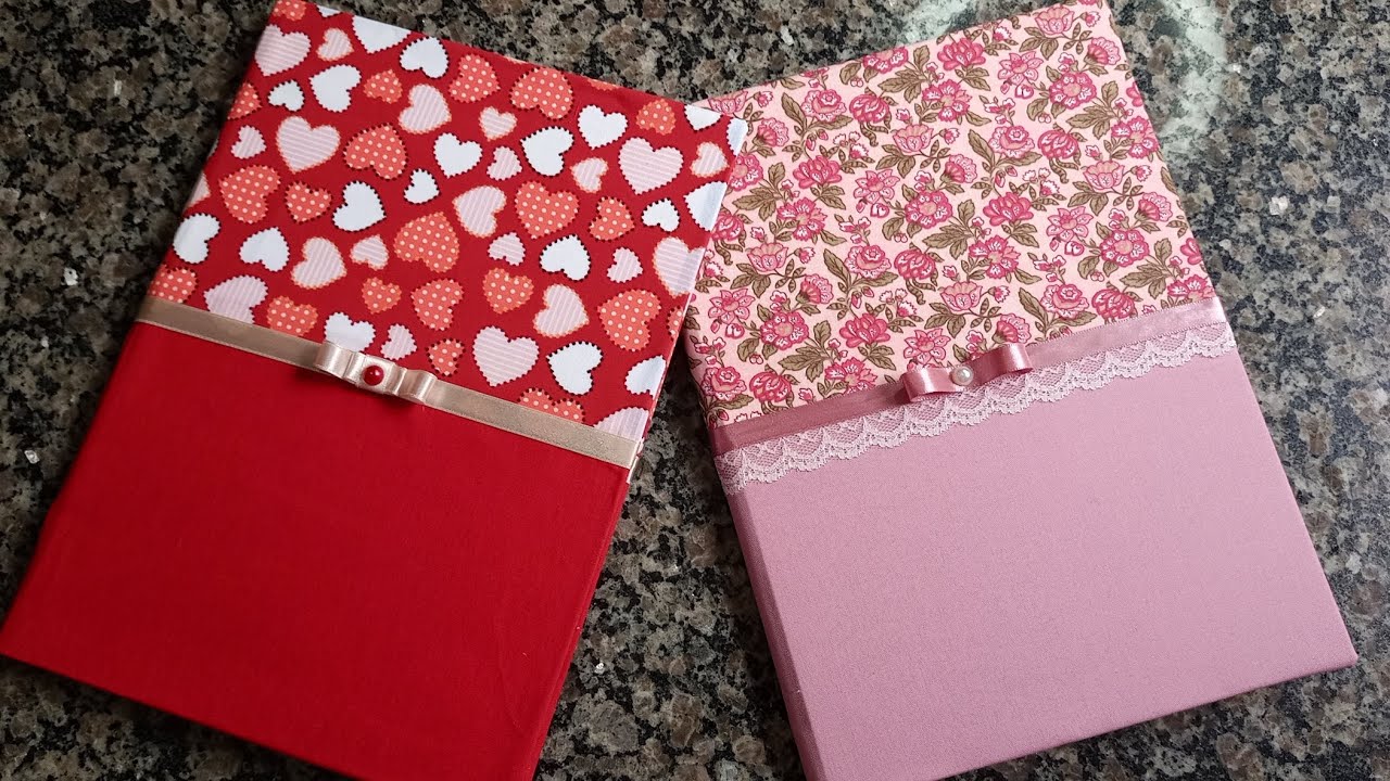Como encapar caderno de tecido passo a passo muito fácil❤️