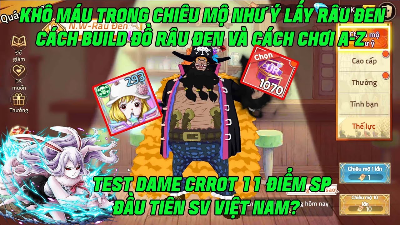 KHO BÁU TRUYỀN THUYẾT - XẢ VÉ CHIÊU MỘ NHƯ Ý LẤY RÂU ĐEN VÀ CÁCH LÊN ĐỒ A-Z  | TEST DAME CARROT
