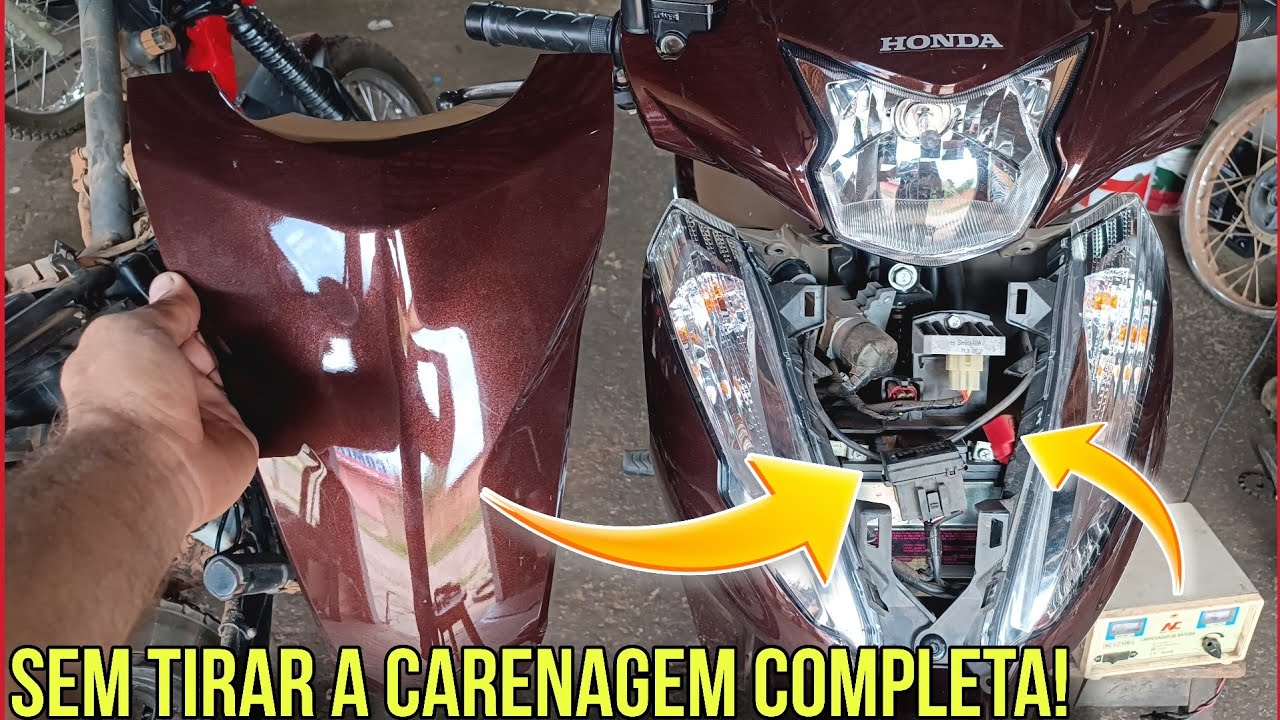 COMO Tirar Essa CARENAGEM *SEPARADA* Pra carregar a bateria da Biz 110/125
