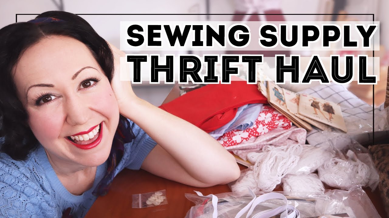 SEWING SUPPLY THRIFT HAUL!  Just what sewing related goodies can you thrift?