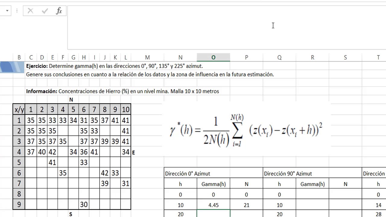 Semivariograma Experimental - Ejercicio Resuelto