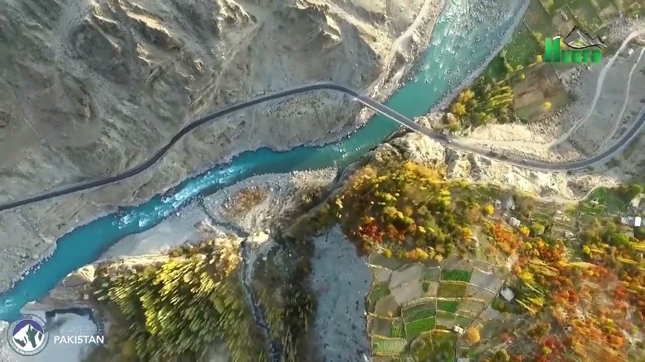 Cinematic Drone shot of Hunza Valley