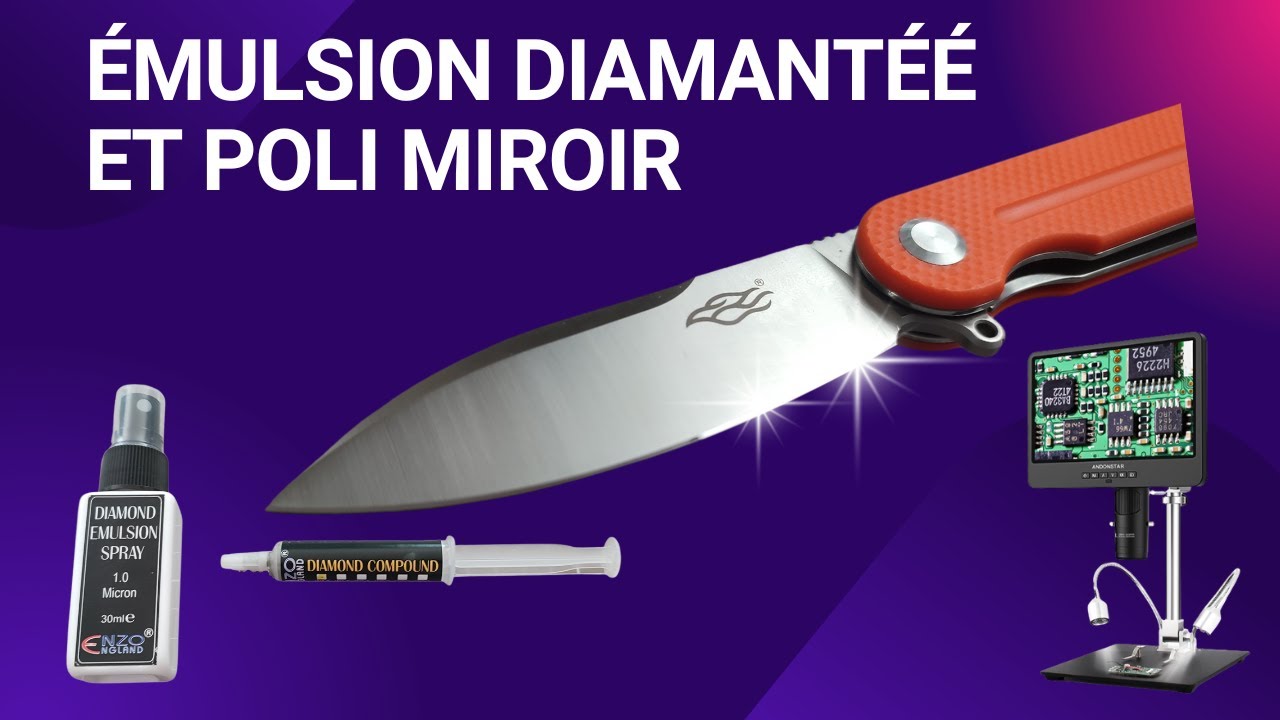 ÉMULSION DIAMANTÉE 1 ET 0.5 MICRON POUR UN JOLI POLI MIROIR (STROPPING)