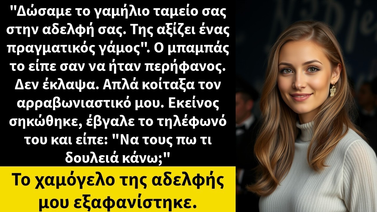 Δώσαμε το γαμήλιο ταμείο σας στην αδελφή σας  Της αξίζει ένας πραγματικός γάμος